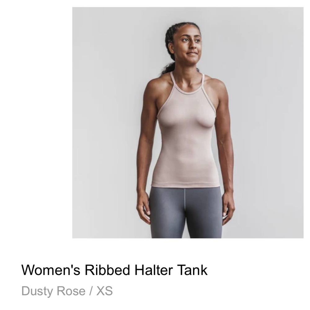 Nobull Ribbed Tank Size XS NWT. Dusty Rose